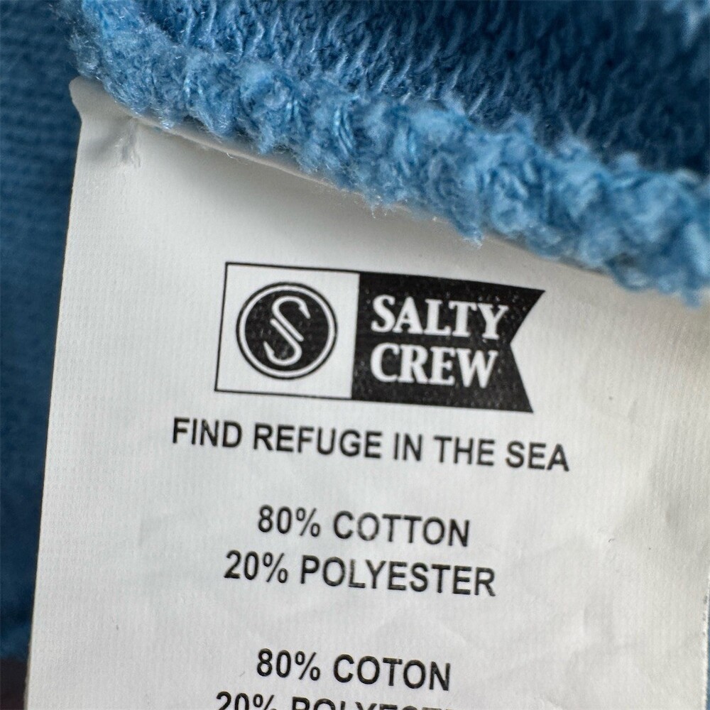 Salty Crew Women's First Mate Crewneck Pullover Sweatshirt Blue Logo M - Picture 4 of 9
